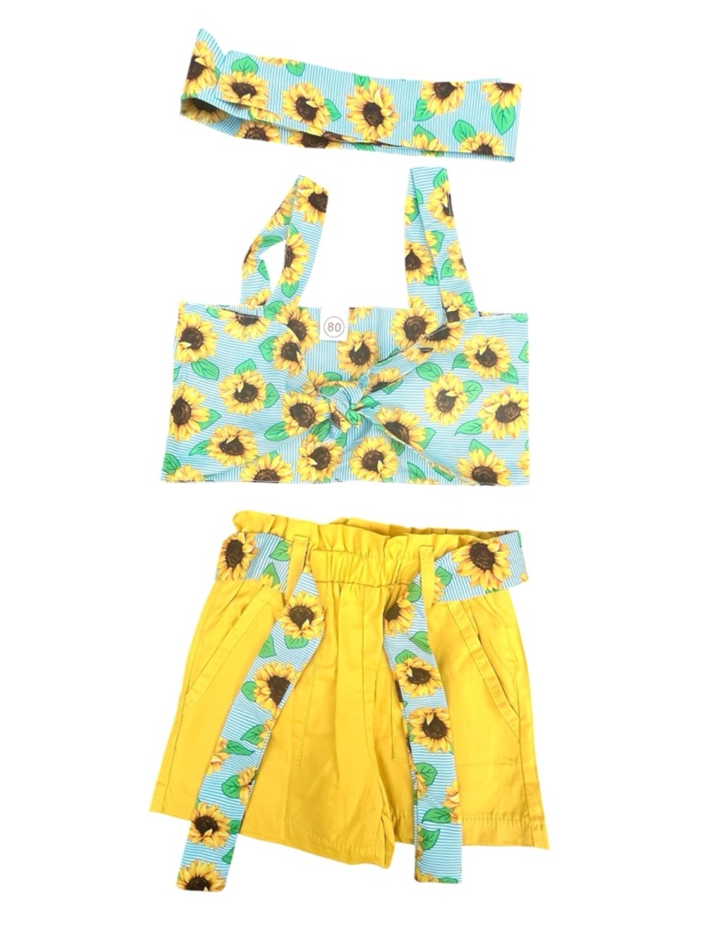 Baby Girls Summer Sunflower Short Set